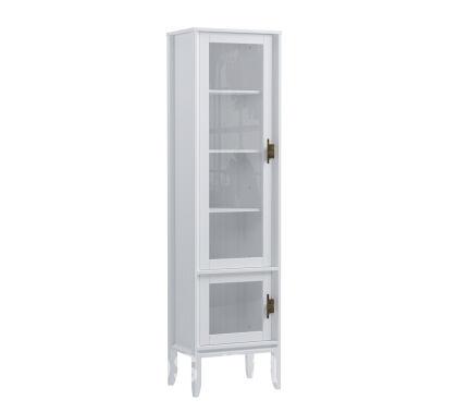 Шкаф Бридж узкий с 2 стеклянными дверями